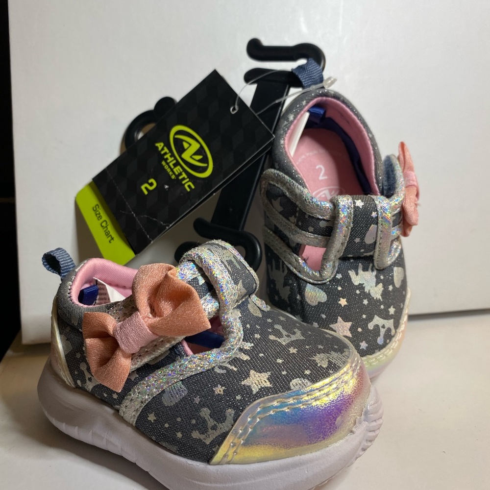 Athletic Works Gray and Pink Sneakers